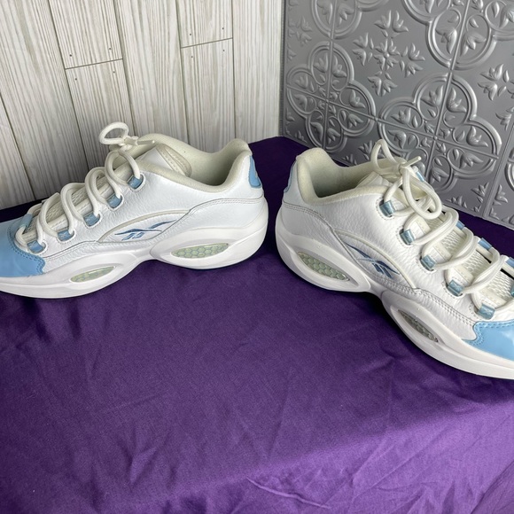 Size 10 - Reebok Question Patent Low Fluid Blue 2020 Iverson - Picture 6 of 7